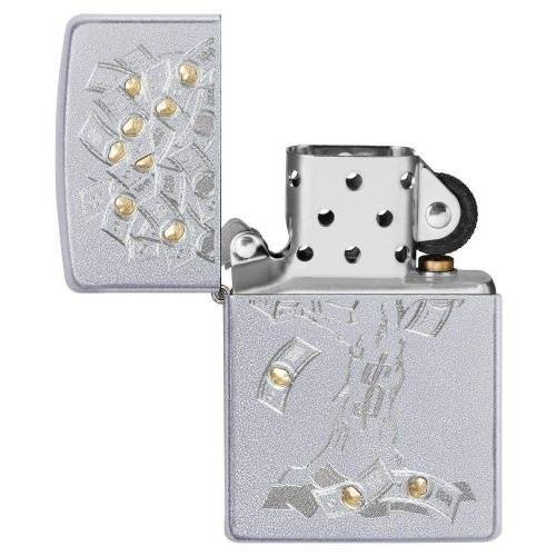 206 ZIPPO Зажигалка ZIPPO Money Tree Design с покрытием Satin Chrome фото 5